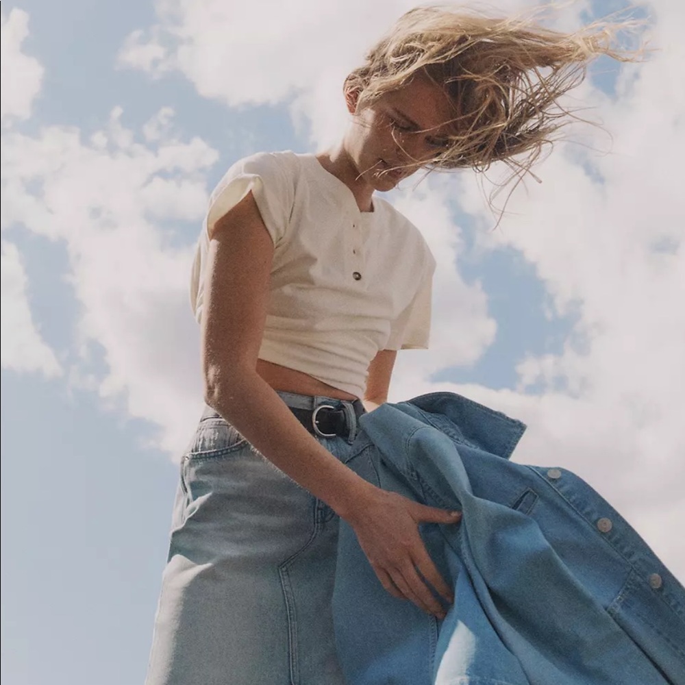 Blue Madewell Parkview Henley Tee